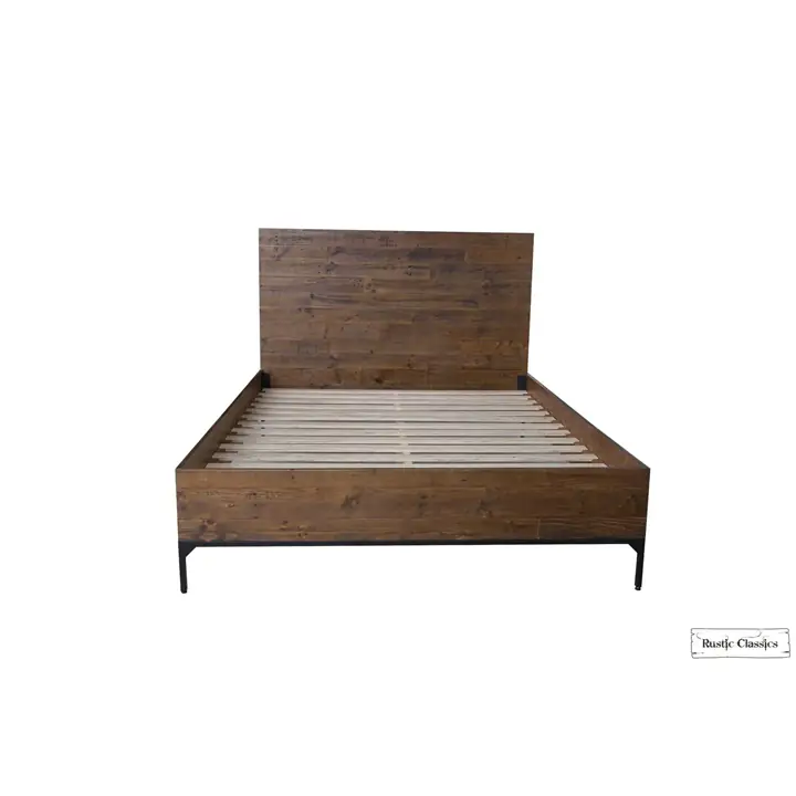 Rustic Classics Blackcomb Queen CoffeeBean Reclaimed Wood Platform Bed