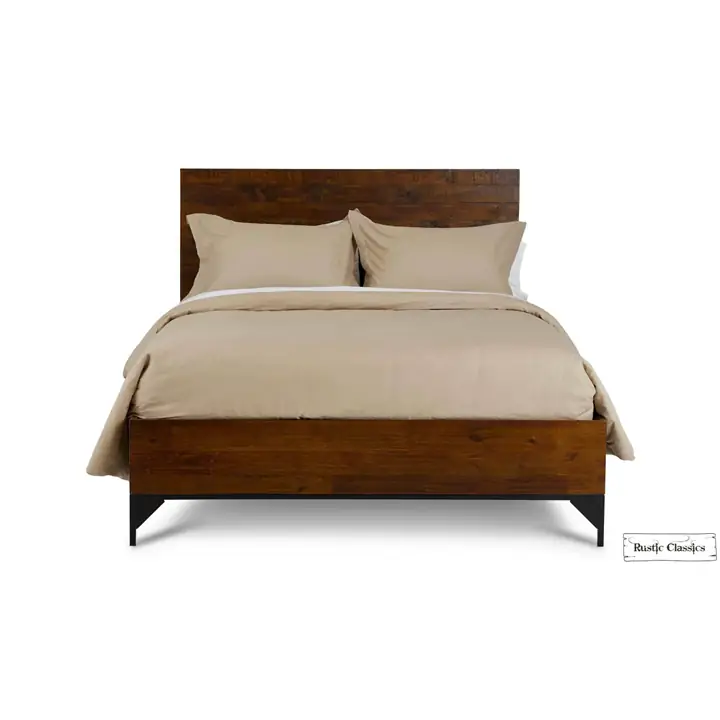 Rustic Classics Blackcomb Queen CoffeeBean Reclaimed Wood Platform Bed