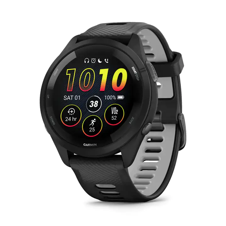 Garmin Forerunner® 265 Smartwatch in Black/Powder Grey