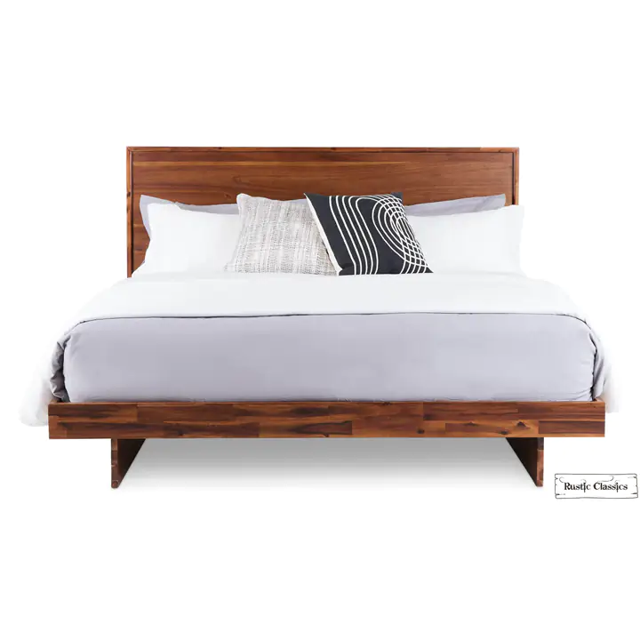 Rustic Classics Jasper Reclaimed Wood King Platform Bed in Brown