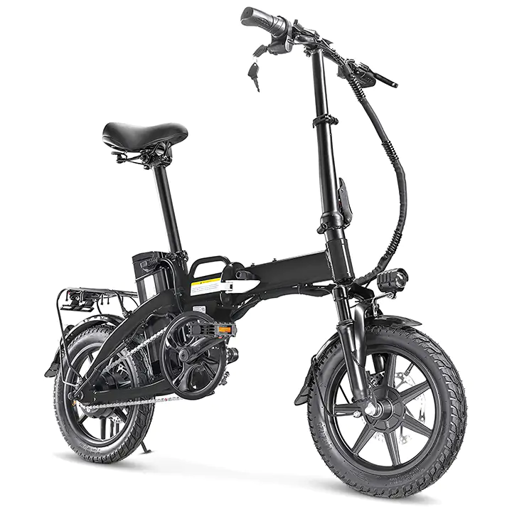 XPRIT 14” Foldable Electric Bike in Black