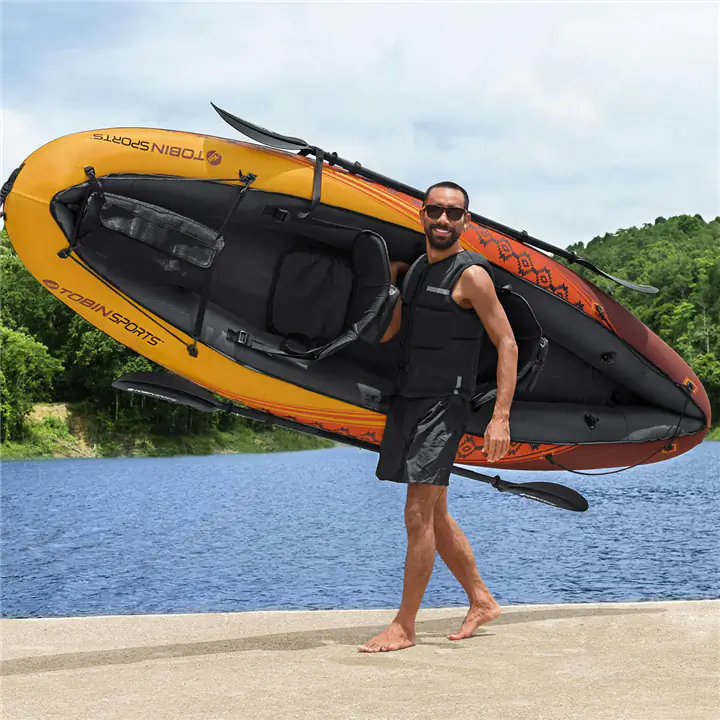 Tobin Sports Wavebreak Inflatable 2-person Kayak Set