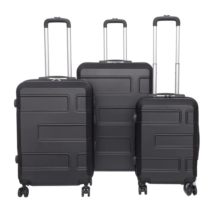 NICCI 3 piece Luggage Set Deco Collection Black