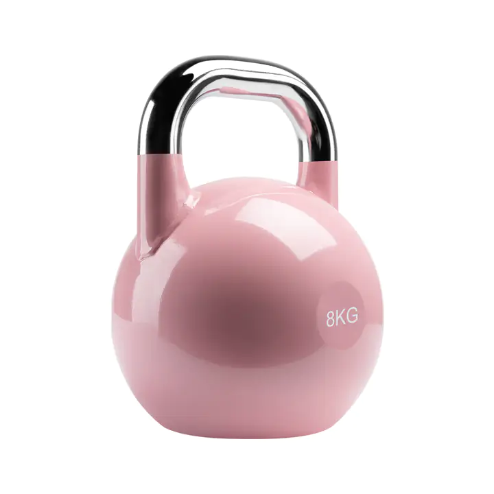 2 Pack VENTRAY HOME 8kg/17.6lbs Cast Iron Fitness Kettlebell  , Pink