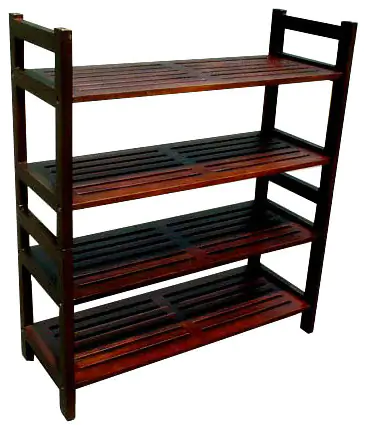 D-Art collection Mahogany Veranda 4 tier Shoe Rack