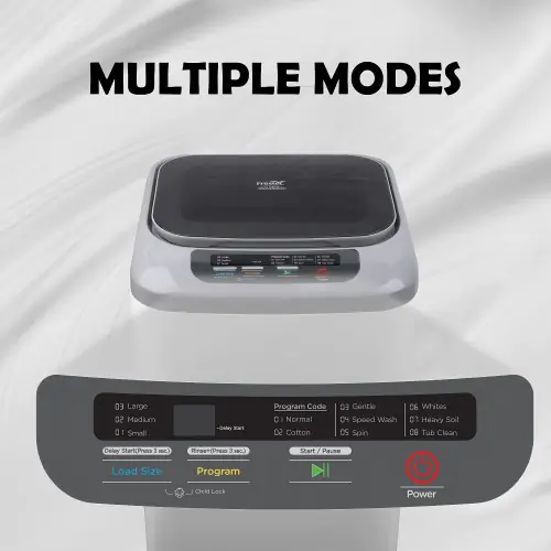 Frestec Portable Washing Machine, 0.84 cu.ft. Fully-Automatic Washer