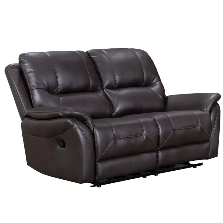 Reggio Reclining Sofa and Loveseat in Chocolate by Lifestyle