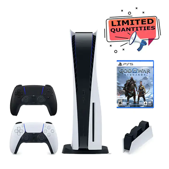 PlayStation 5 Disc Edition Gaming Bundle with GOW Ragnarok Game