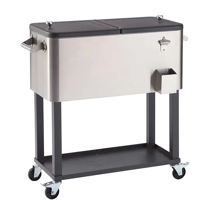 TRINITY 94.6 L (100 qt.) Stainless Steel Cooler with Cover