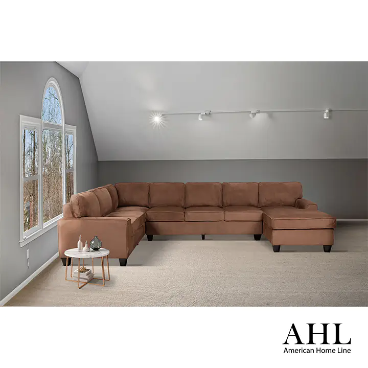 Boswell Storage Sectional in Chocolate