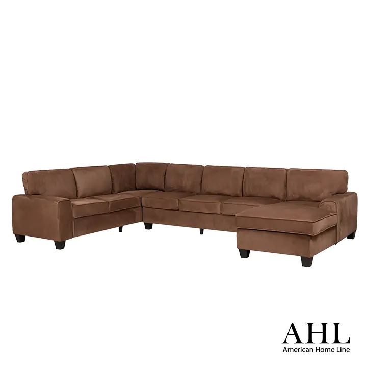 Boswell Storage Sectional in Chocolate
