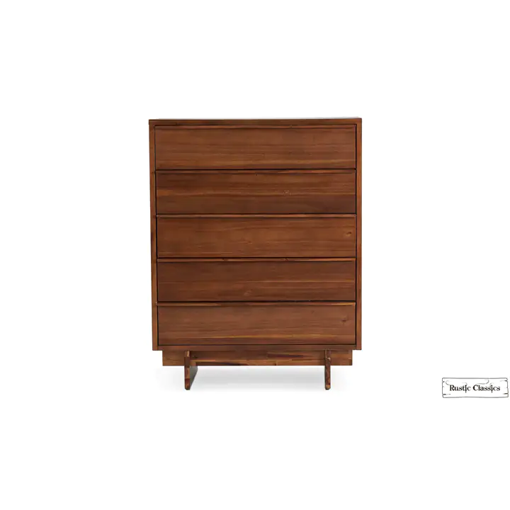 Rustic Classics Jasper Reclaimed Wood 5 Drawer Chest in Brown