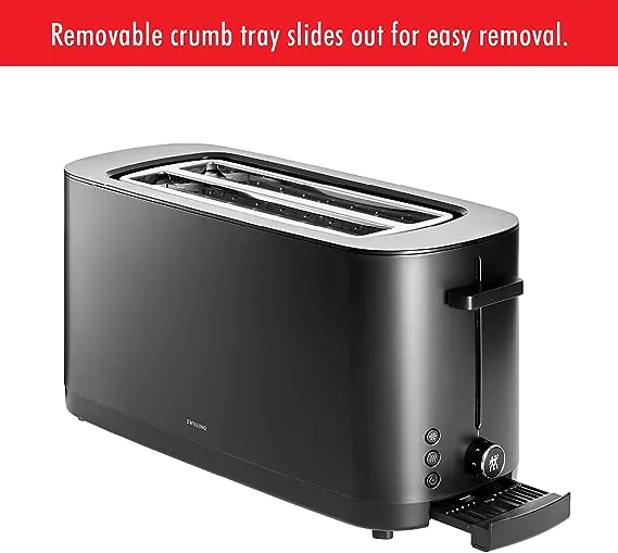 Zwilling Enfinigy Cool Touch 2 Long Slot Toaster -Black