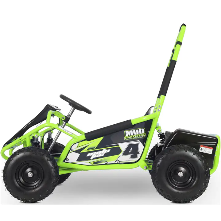 MotoTec Mud Monster Kids Electric 48v Go Kart Full Suspension Green