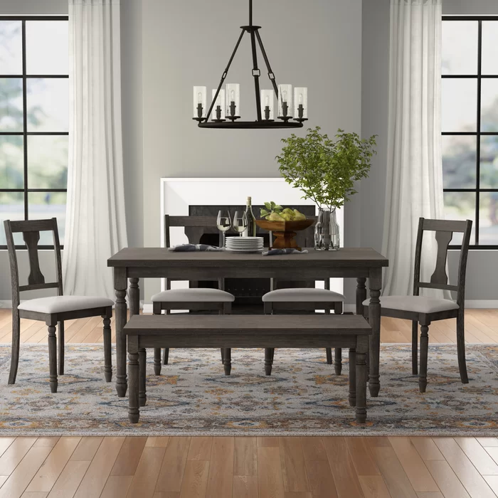 6 - Piece Solid Wood Dining Set