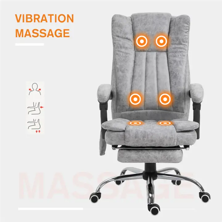 Office Chair 6-point Vibration Massage Chair Micro Fiber Recliner