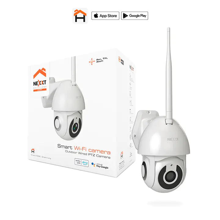 Nexxt Solutions Smart Outdoor PTZ Wi-Fi Camera - White