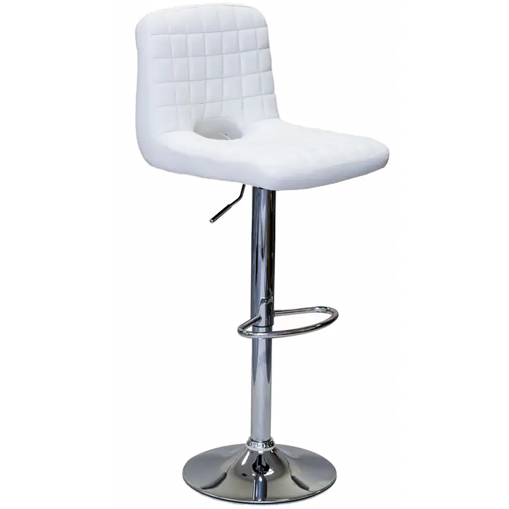 ViscoLogic M Adjustable Bar to Counter Height - 2 Bar Stools Set White