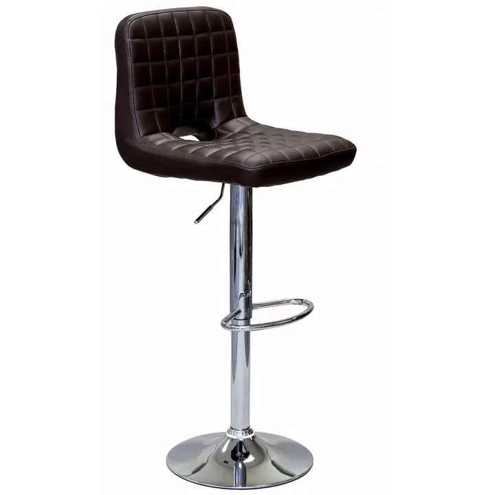 ViscoLogic M Adjustable Bar to Counter Height - 2 Bar Stools Set Brown