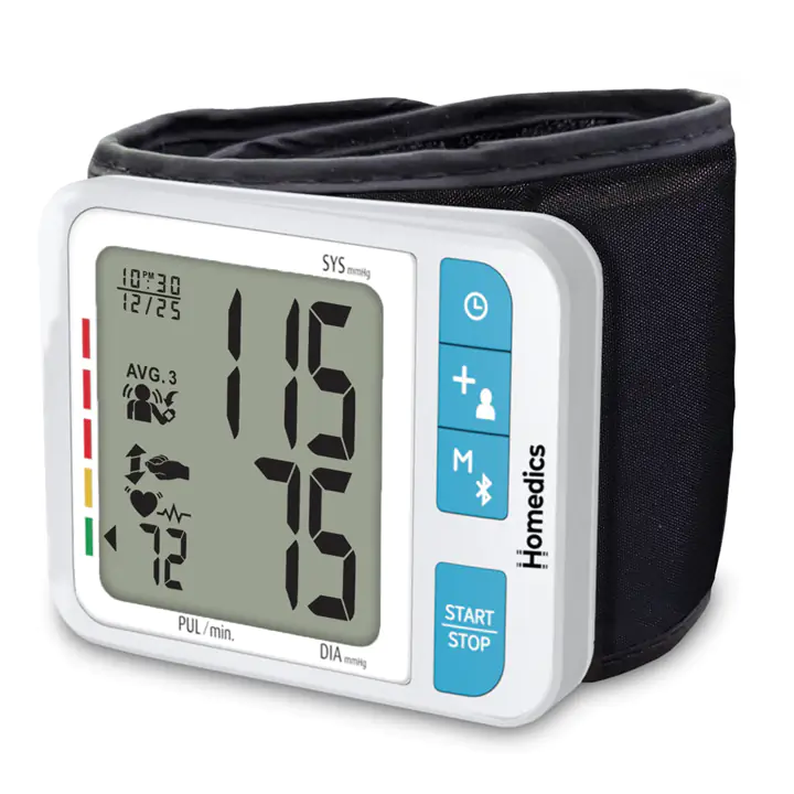 Homedics Connected Wrist Blood Pressure Monitor with Bluetooth