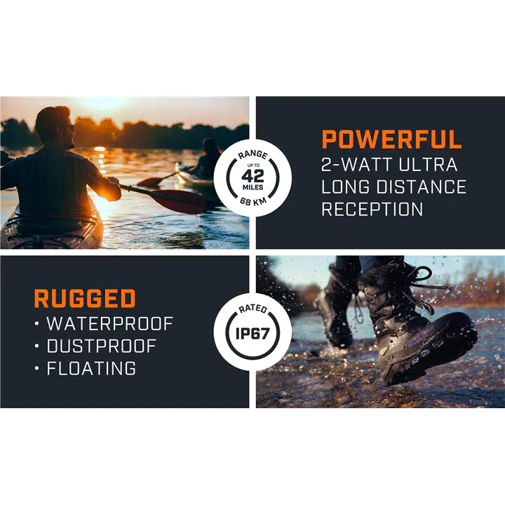 Bushnell Adventure 68KM 2 Way Radios - FRS 2.0 Watt Long Range Recharg
