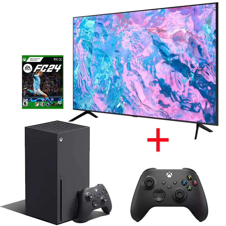 Samsung 65" CU7000 4K UHD Smart TV & Xbox Series X 1TB FC 24 Bundle