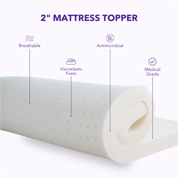 Memory Foam Mattress Topper with Cooling Comfort — Full/Double