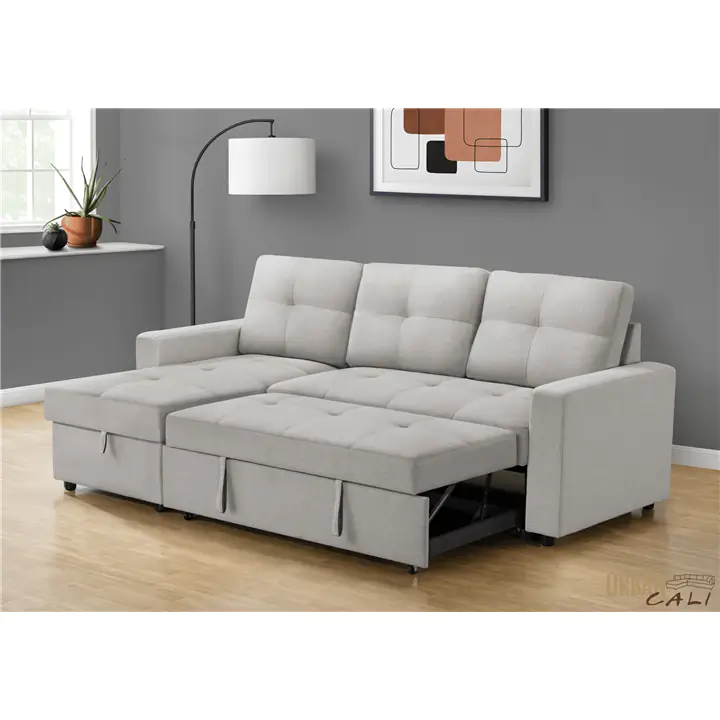 Urban Cali Venice Sectional Sofa with Reversible Chaise in Grey