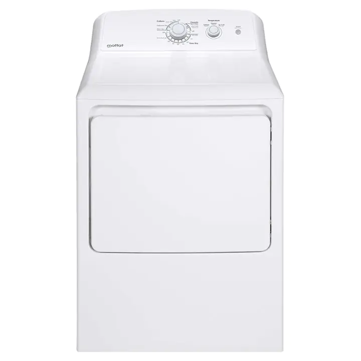Moffat 6.2 cu. ft. Top Load Electric Dryer in White