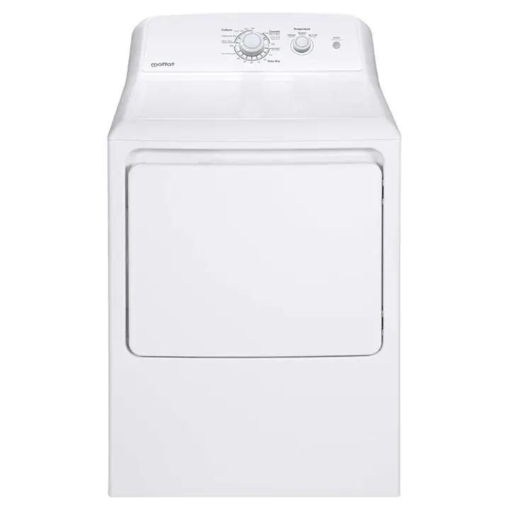 Moffat 6.2 cu.ft. Top Load Electric Dryer in White