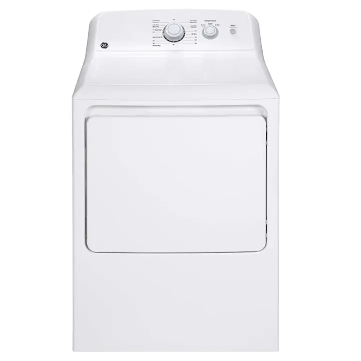 GE 6.2 cu.ft. Top Load Electric Dryer with SaniFresh Cycle in White