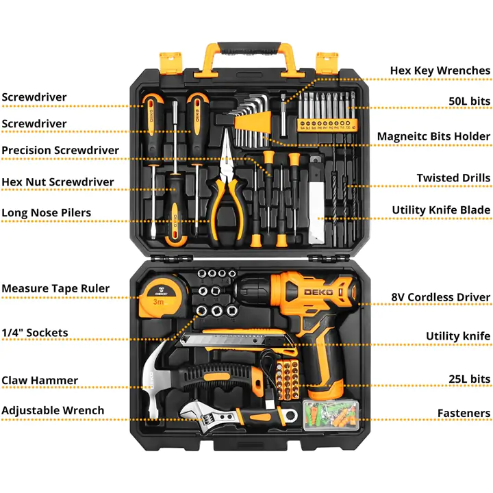 DEKOPRO 126pc Power Tool Set