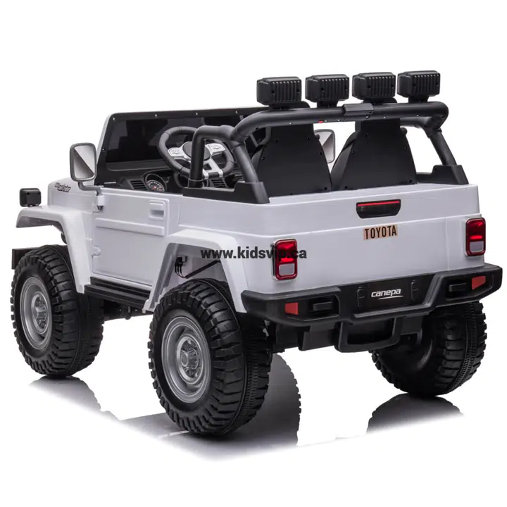 24V 2-Seater Toyota Premium White 4×4 Truck For Kids With RC