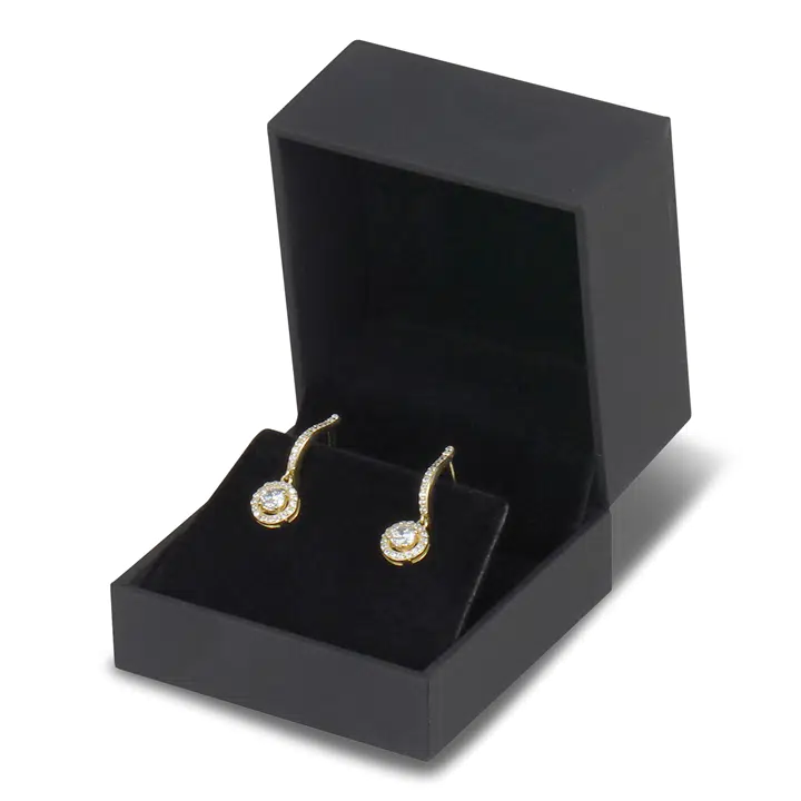 Club Rochelier 5A Cubic Zirconia Geometric Halo Drop Earrings