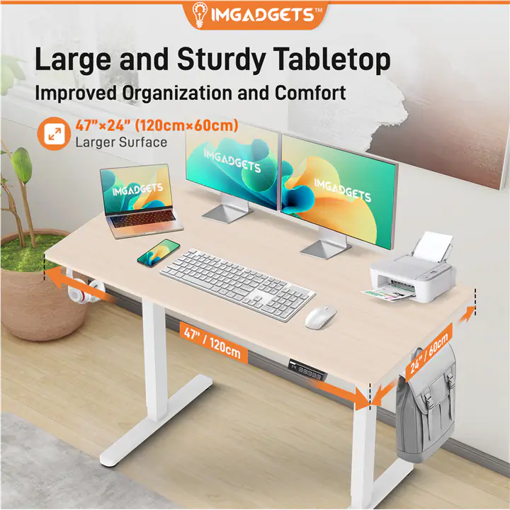 IMGadgets Standing Electric Adjustable Desk, 28.3' - 46.5'