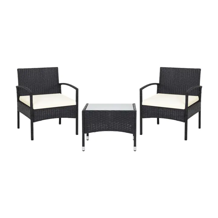 3-Pieces Rattan Patio Set
