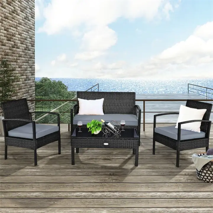 4-Pieces Outdoor Lounge Set