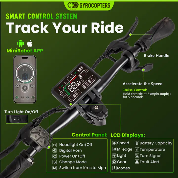 Gyrocopters Plaid Electric Scooter for adults l 20 AH Range upto 60kms