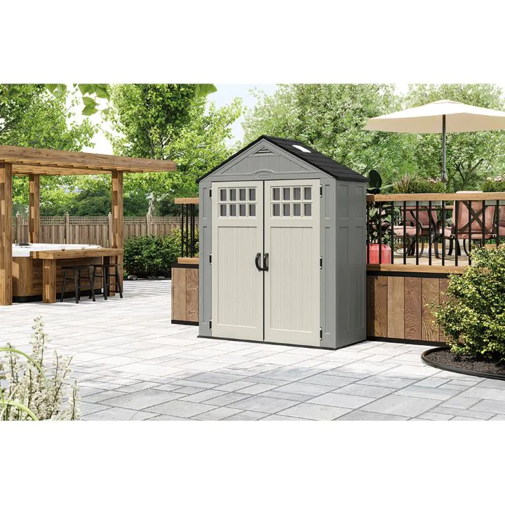 Suncast - Everett® 6' x 3' Storage Shed - Dove Gray