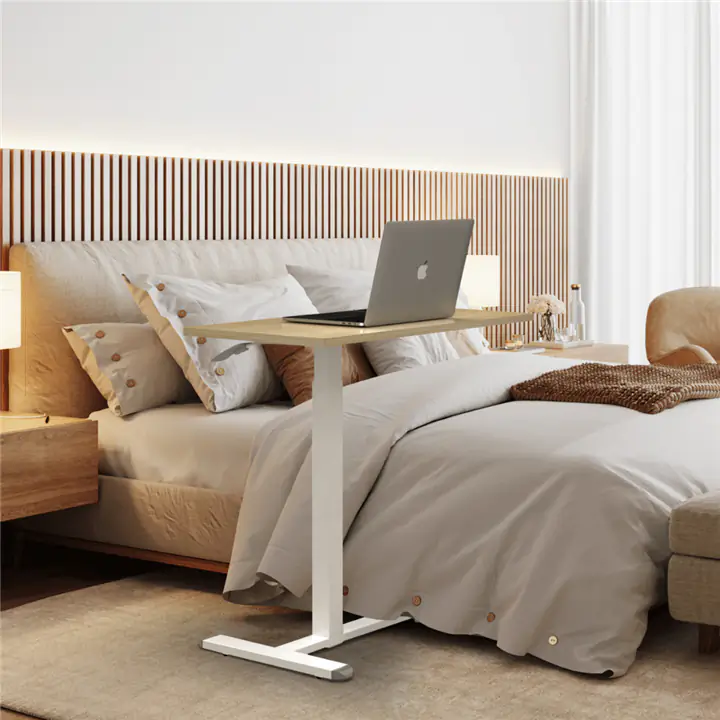 IMGadgets Height Adjustable Desk, Work, Home and Overbed, WALNUT