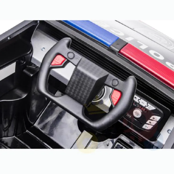 KidsVIP 12V Kids & Toddlers Future Police Ride On Car- Black