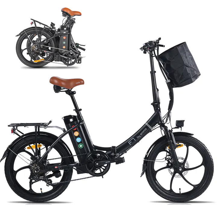 EMMO F7 Ebike - Folding Electric Bicycle - Scooter - Black
