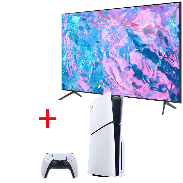 Samsung 65" UHD 4K Smart TV & PS5 Disc Edition Slim Bundle