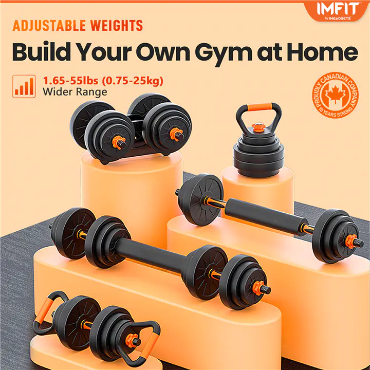 AIO Weight Adjustable Dumbbells(1.65 lbs to 55 lbs)