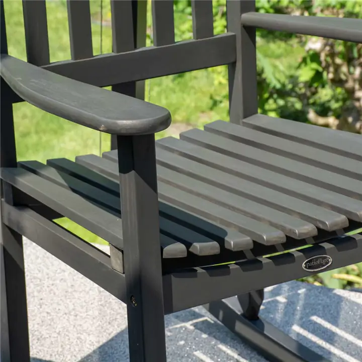 Patioflare FSC Acacia Wood Patio Rocking Chair, Grey