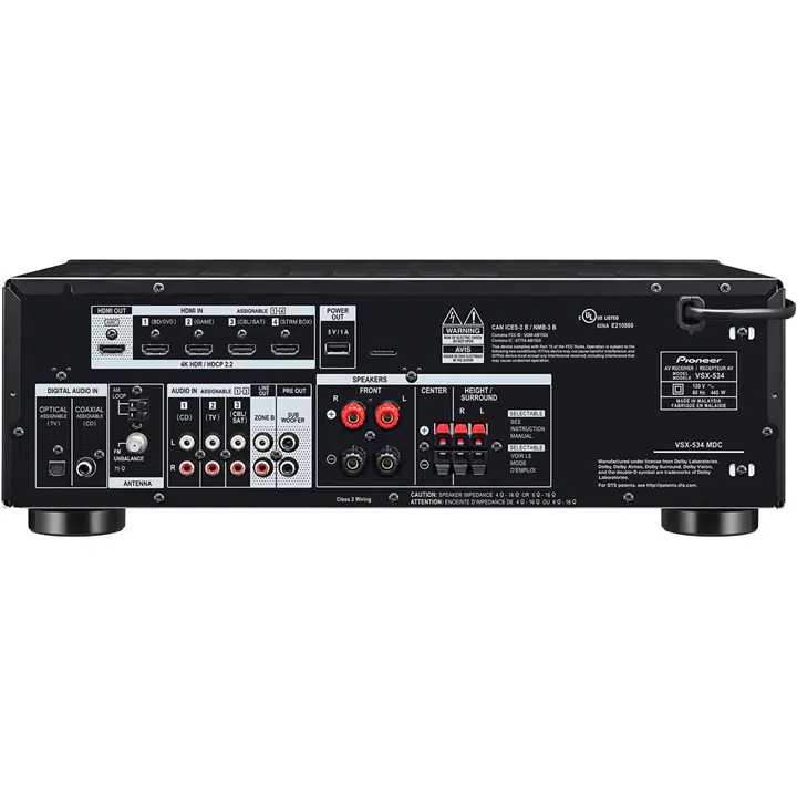 Pioneer 5.1-Channel Ch AV Receiver (VSX534)