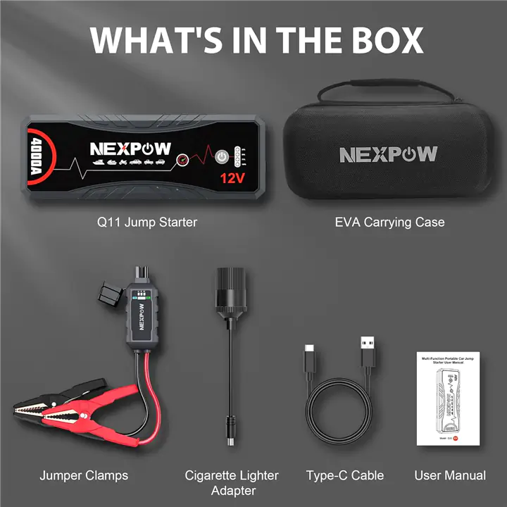 NEXPOW Car Jump Starter,Car Battery Jump Starter 4000A Peak Q11