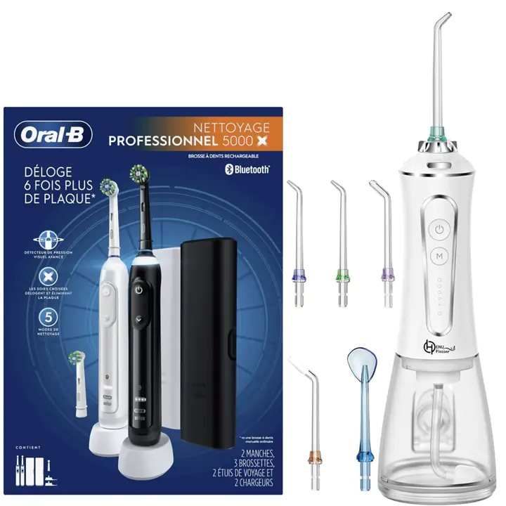Oral B Professional 5000X Electric Tooth Brush with Cordless Flosser