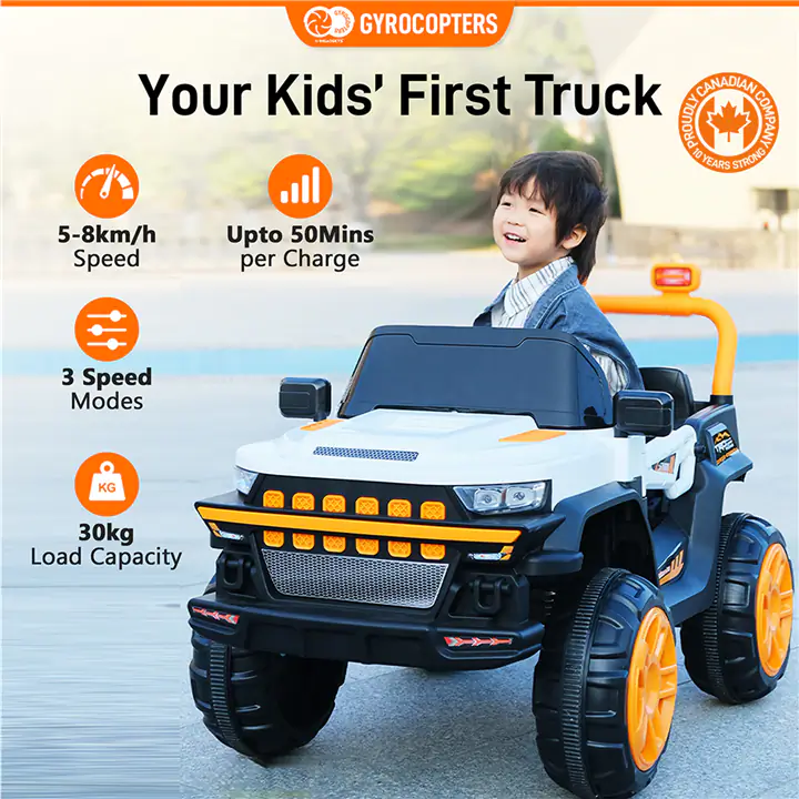 Kids Ride-On Truck (two-seater), Speed 5-8km/h, Alpine Snow