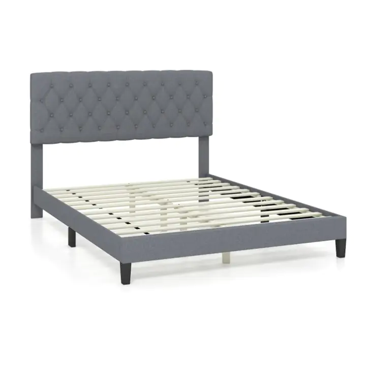 Queen Size Upholstered Platform Bed Frame